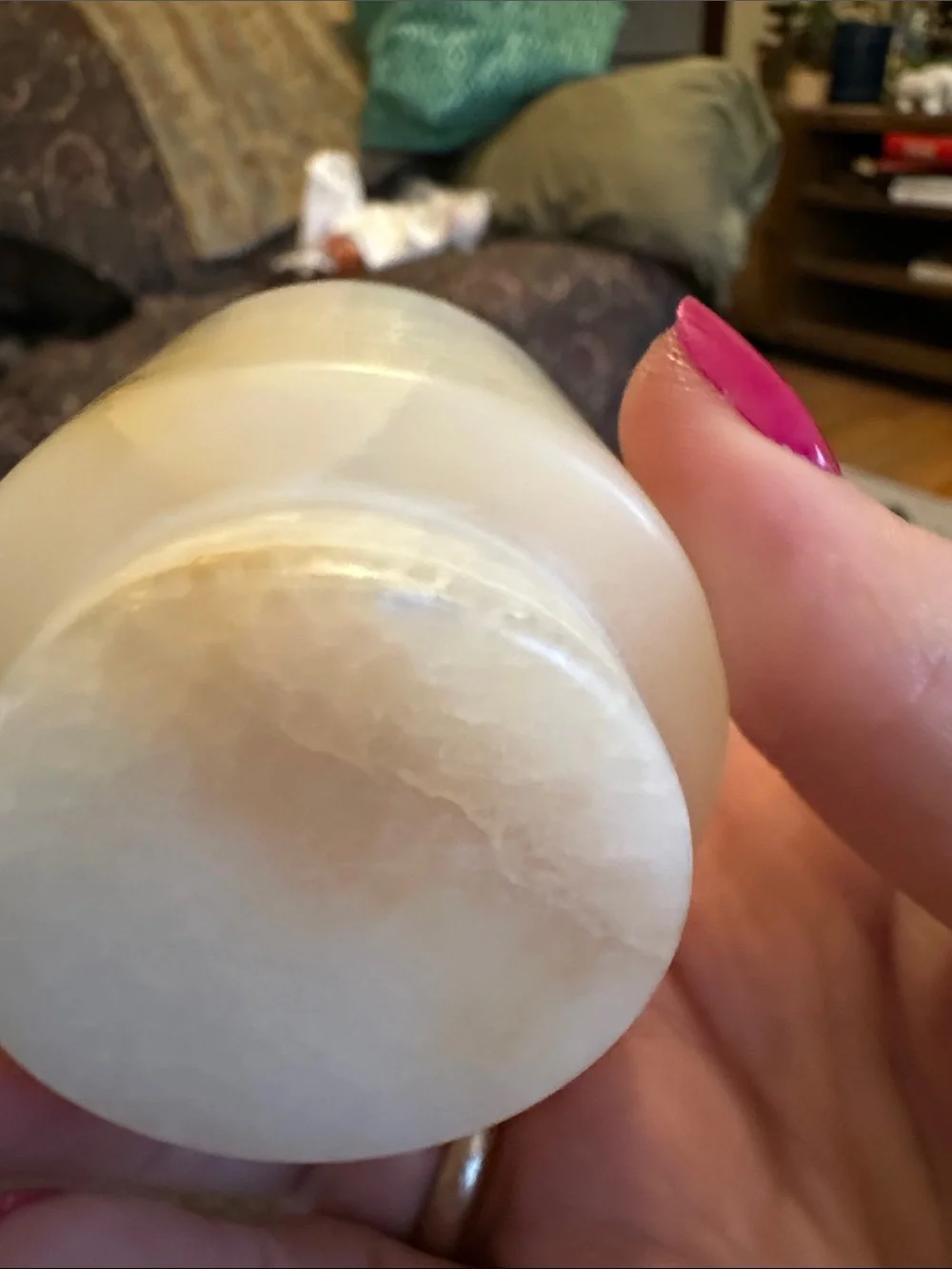 Natural Onyx Tealight Holder - Cream